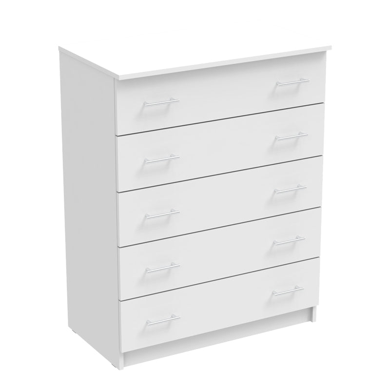 Chest of drawers Kofre pakoworld in white color 80x45x104cm