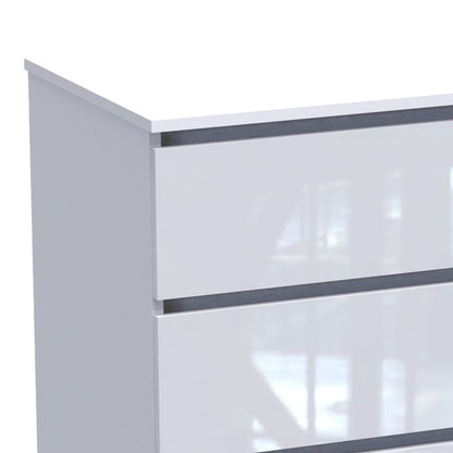 Chest of drawers Dicama pakoworld mdf in white color 85.5x47x98cm