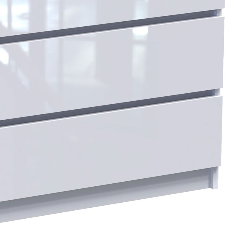 Chest of drawers Dicama pakoworld mdf in white color 85.5x47x98cm