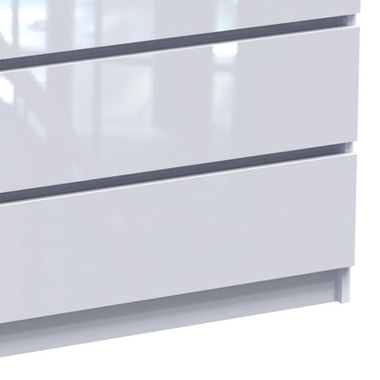 Chest of drawers Dicama pakoworld mdf in white color 85.5x47x98cm