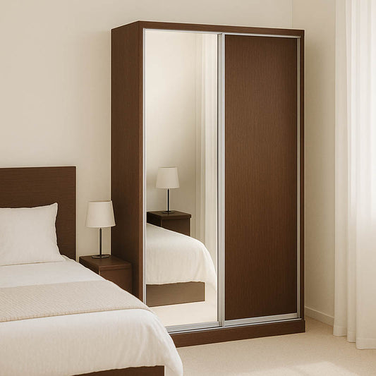 Korredor two-leaf sliding wardrobe with mirror in wenge color 120x60x220cm