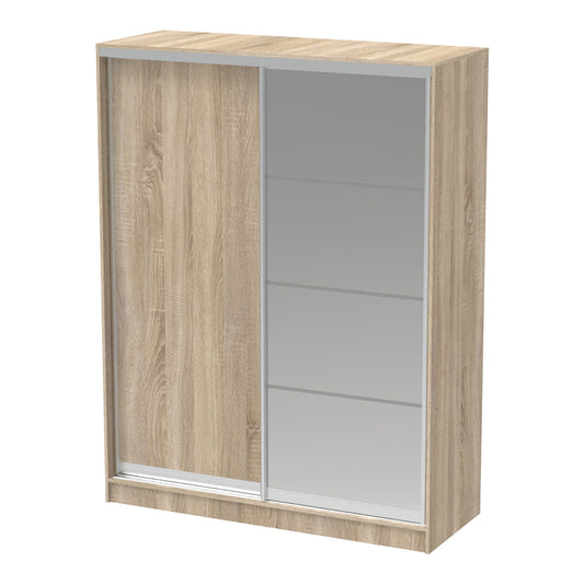 Korredor I two-leaf sliding wardrobe with mirror in sonoma color 160x60x220cm