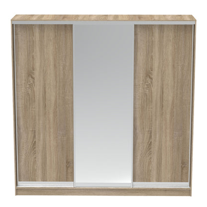 Aparador I two-leaf sliding wardrobe with mirror in sonoma color 240x60x240cm