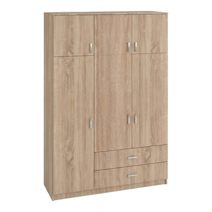 Three-leaf wardrobe with drawers Royal in sonoma shade 150x58x230cm