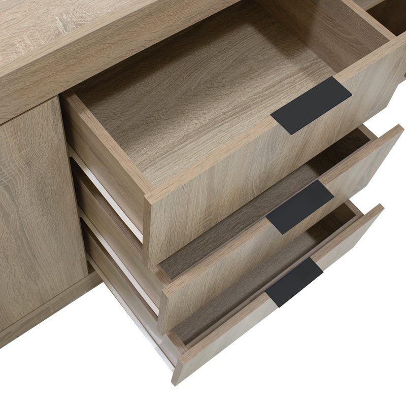 Doha pakoworld sideboard in sonoma shade 180x45x80.5cm