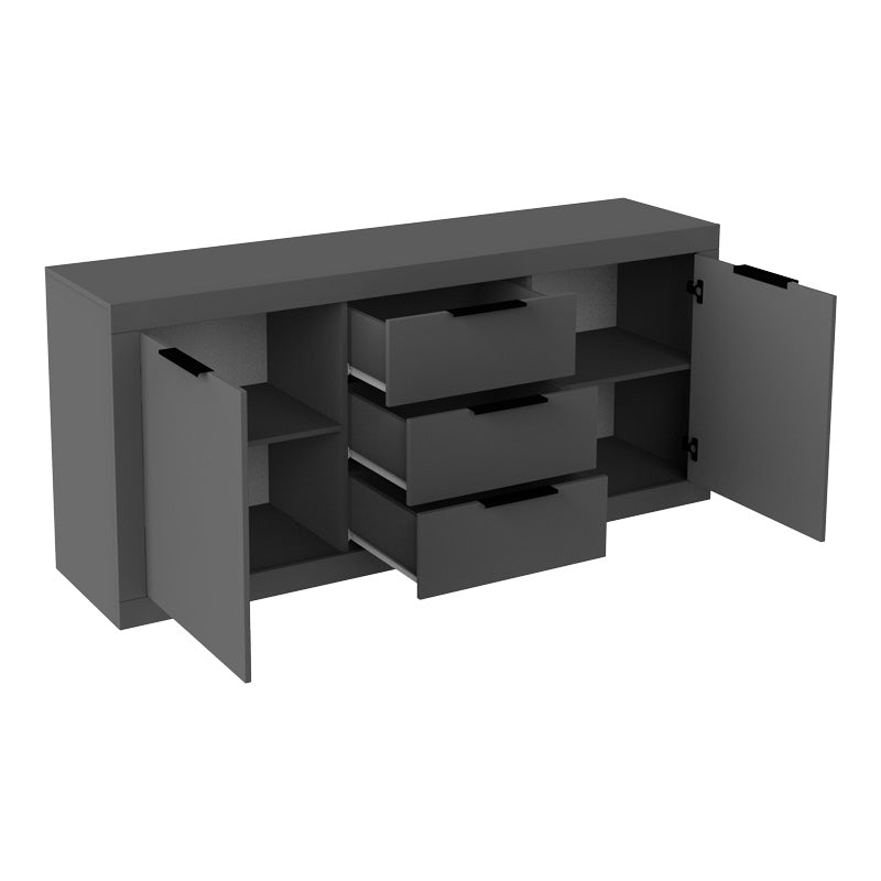 Doha sideboard in dark grey color 180x45x80.5cm