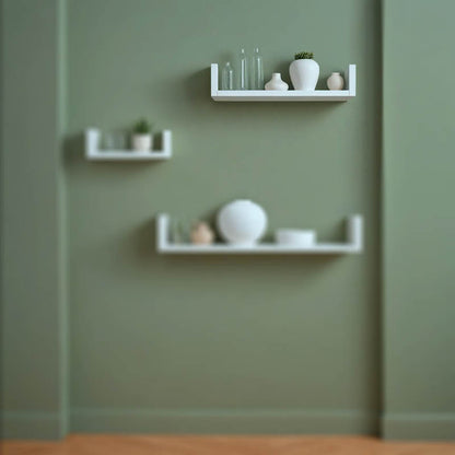 Wall shelf Derva  in white color 45x15x10cm