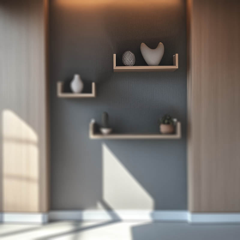 Wall shelf Derva  in oak color 45x15x10cm