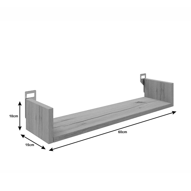Wall shelf Derva  in oak color 60x15x10cm