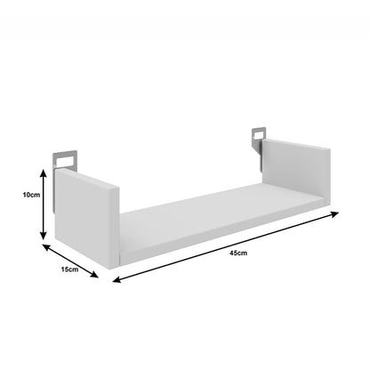 Wall shelf Derva  in grey cement color 45x15x10cm