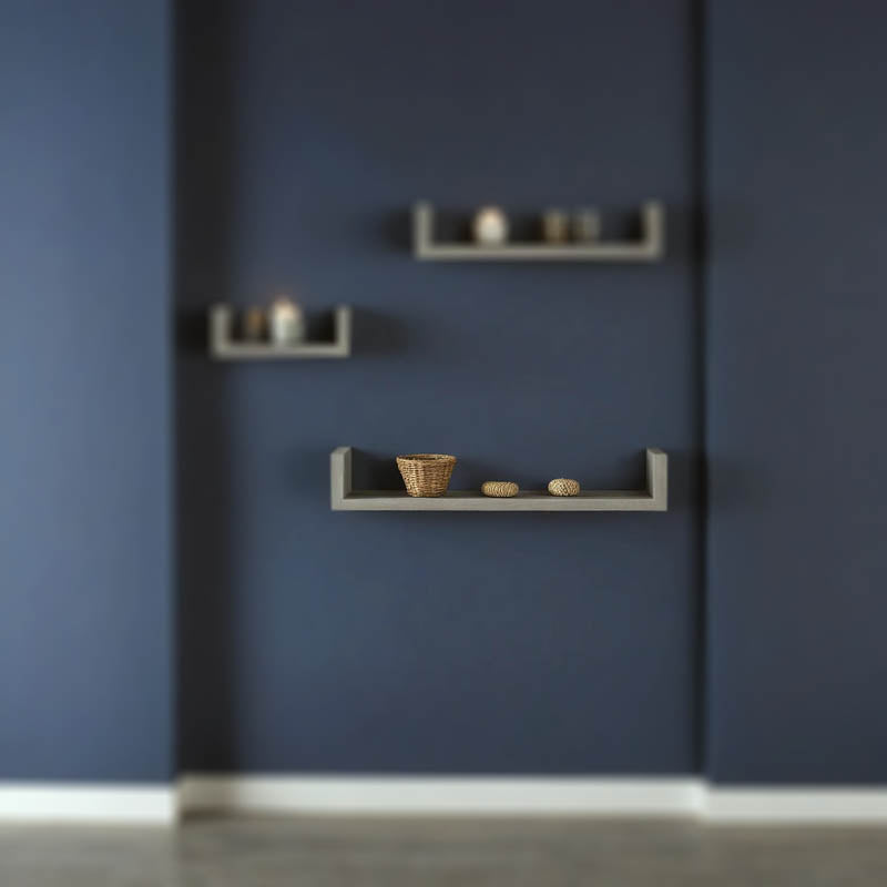 Wall shelf Derva  in cement grey color 60x15x10cm
