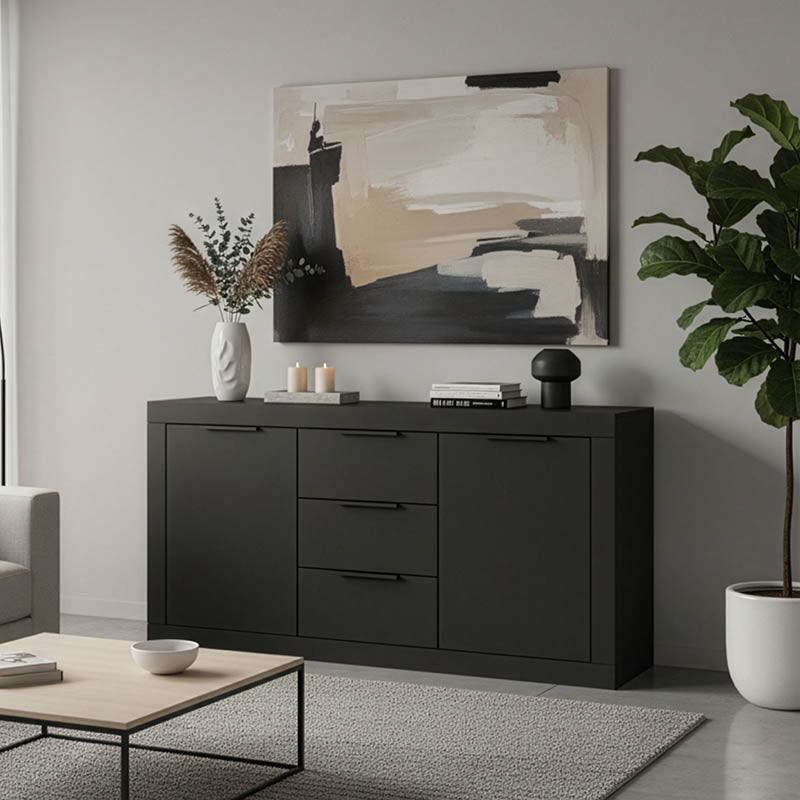 Doha buffet in anthracite color 150x45x80.5cm