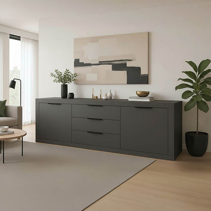 Doha buffet in anthracite color 210x45x80.5cm