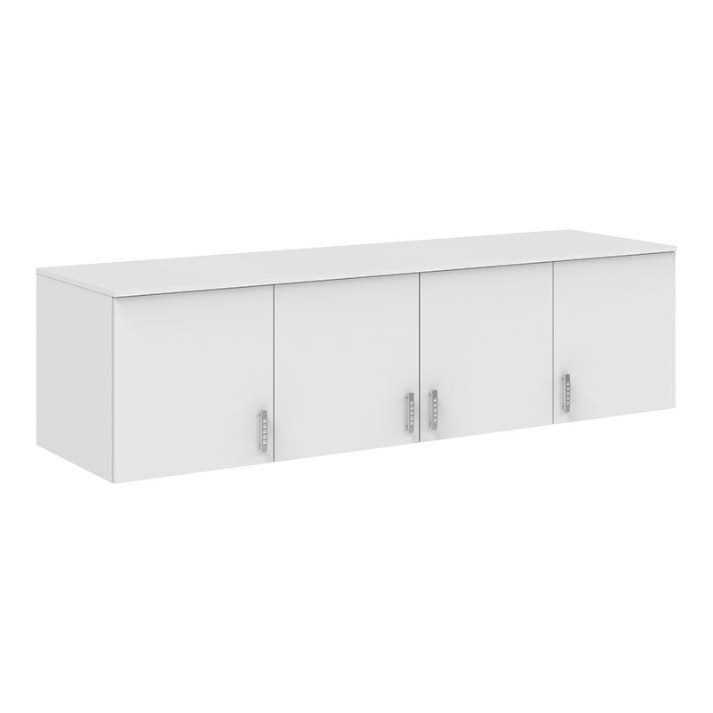 Royal four-leaf wardrobe with drawers and loft white 200x58x230cm