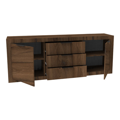 Doha buffet walnut with oak 210x45x80.5cm