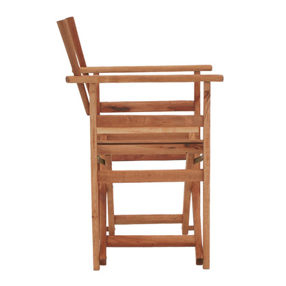 Director's armchair frame Kompa pakoworld solid beech wood in walnut color 56.5x54x88cm