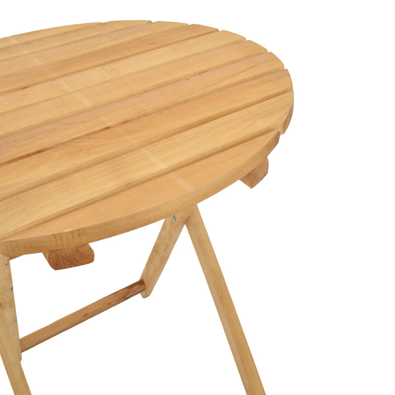 Table Letna pakoworld solid beech wood  in natural color D60x74.5cm