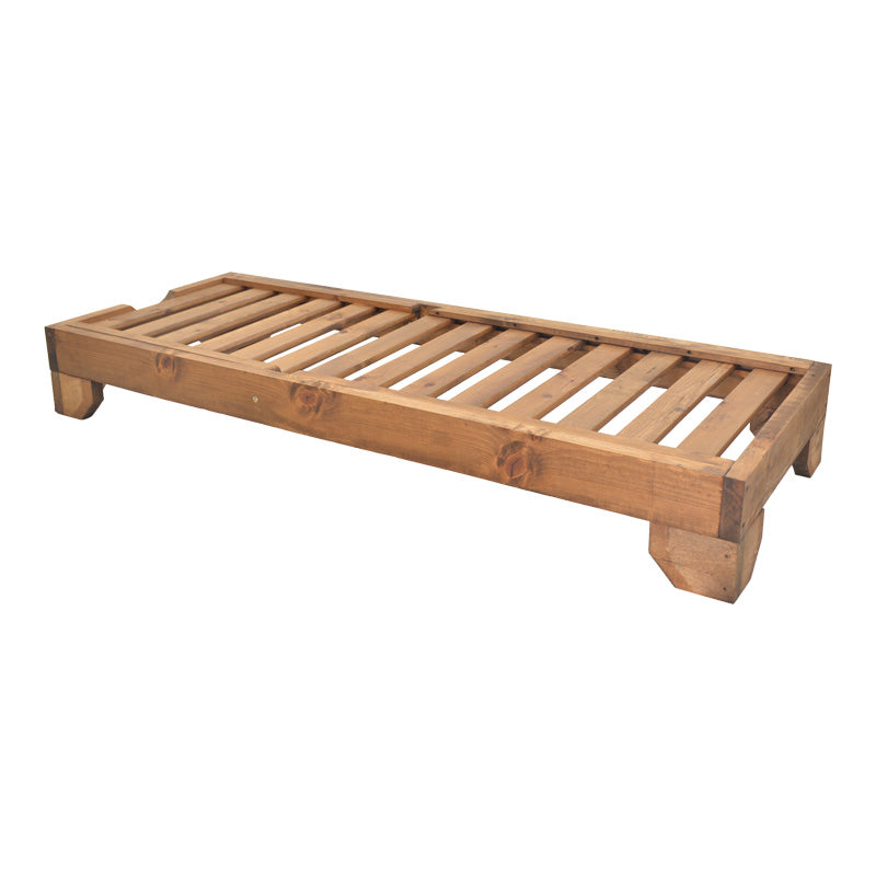 Sunlounger Zalka L1 in walnut color 66x197x28cm