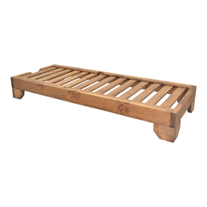 Sunlounger Zalka L1 in walnut color 66x197x28cm