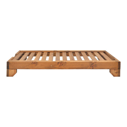 Sunlounger Zalka L1 in walnut color 66x197x28cm