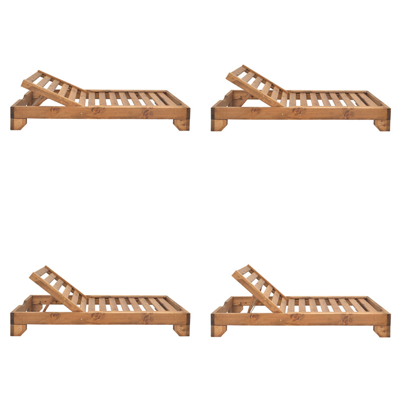 Sunlounger Zalka L1 in walnut color 66x197x28cm