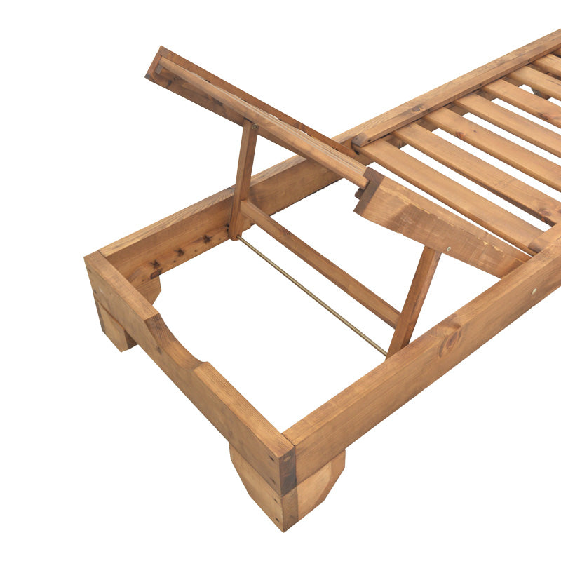 Sunlounger Zalka L1 in walnut color 66x197x28cm