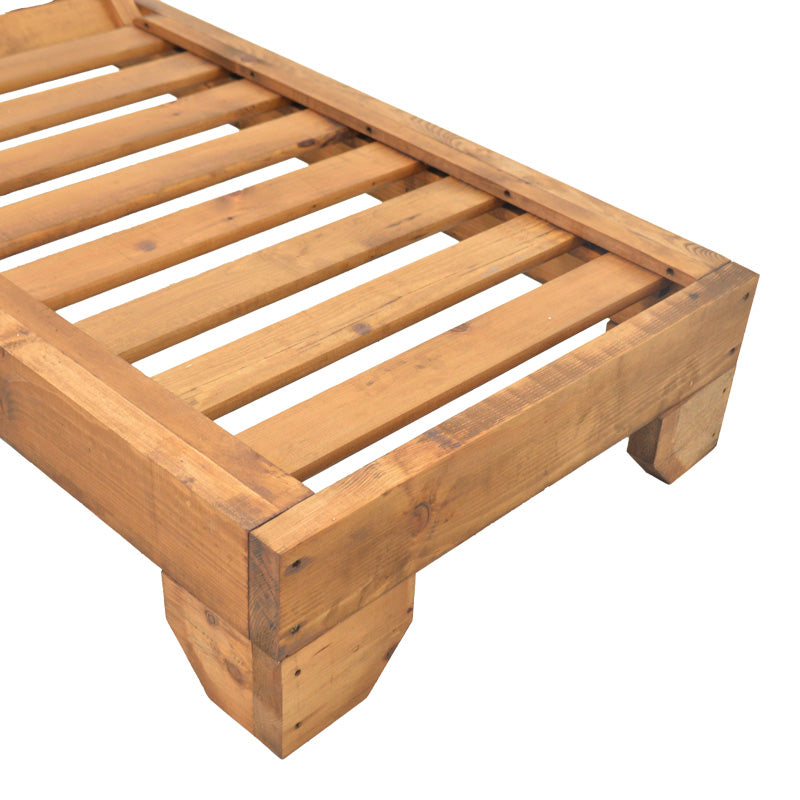 Sunlounger Zalka L1 in walnut color 66x197x28cm