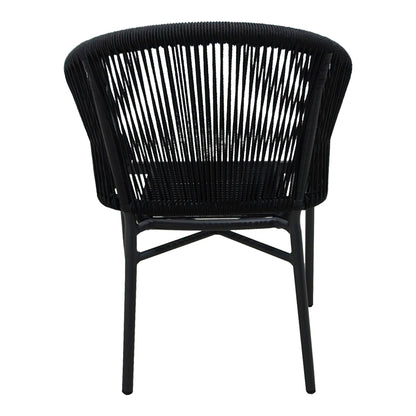 Aluminum armchair Legana pakoworld stackable anthracite frame-rattan 56x66x82cm