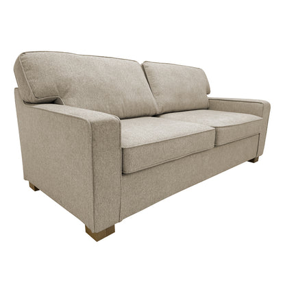 Sofa-bed two-seater Polaris pakoworld fabric in cream color 181x91x83cm
