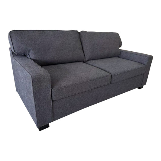 Sofa-bed two-seater Polaris pakoworld fabric in dark grey color 181x91x83cm
