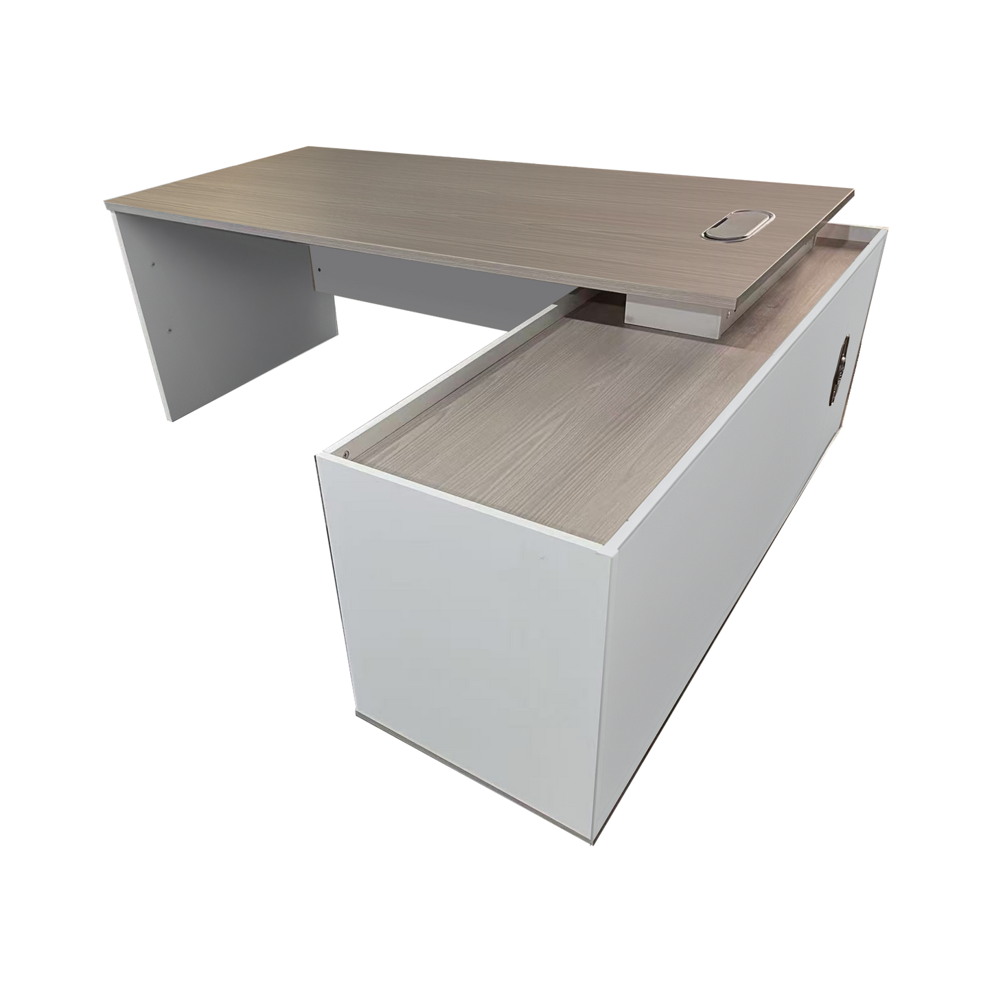Professional reversible work corner desk Armadi sonoma-white 160x80x75cm