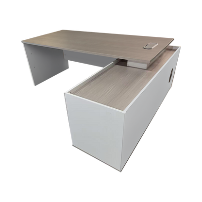 Professional reversible work corner desk Armadi sonoma-white 160x80x75cm