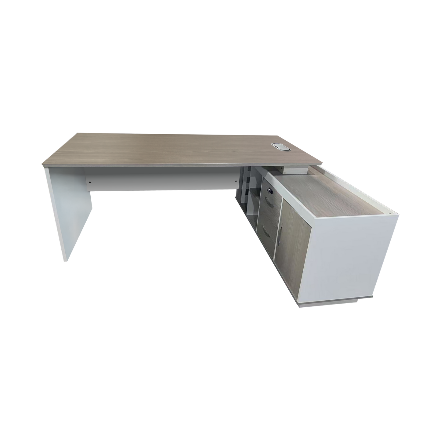 Professional reversible work corner desk Armadi sonoma-white 160x80x75cm