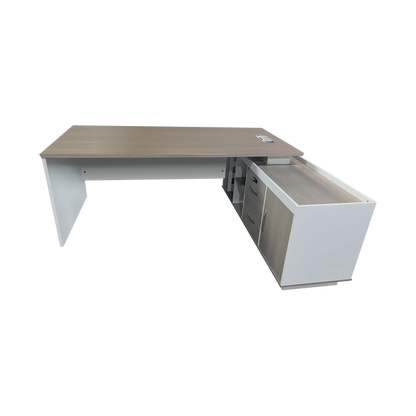 Professional reversible work corner desk Armadi sonoma-white 160x80x75cm
