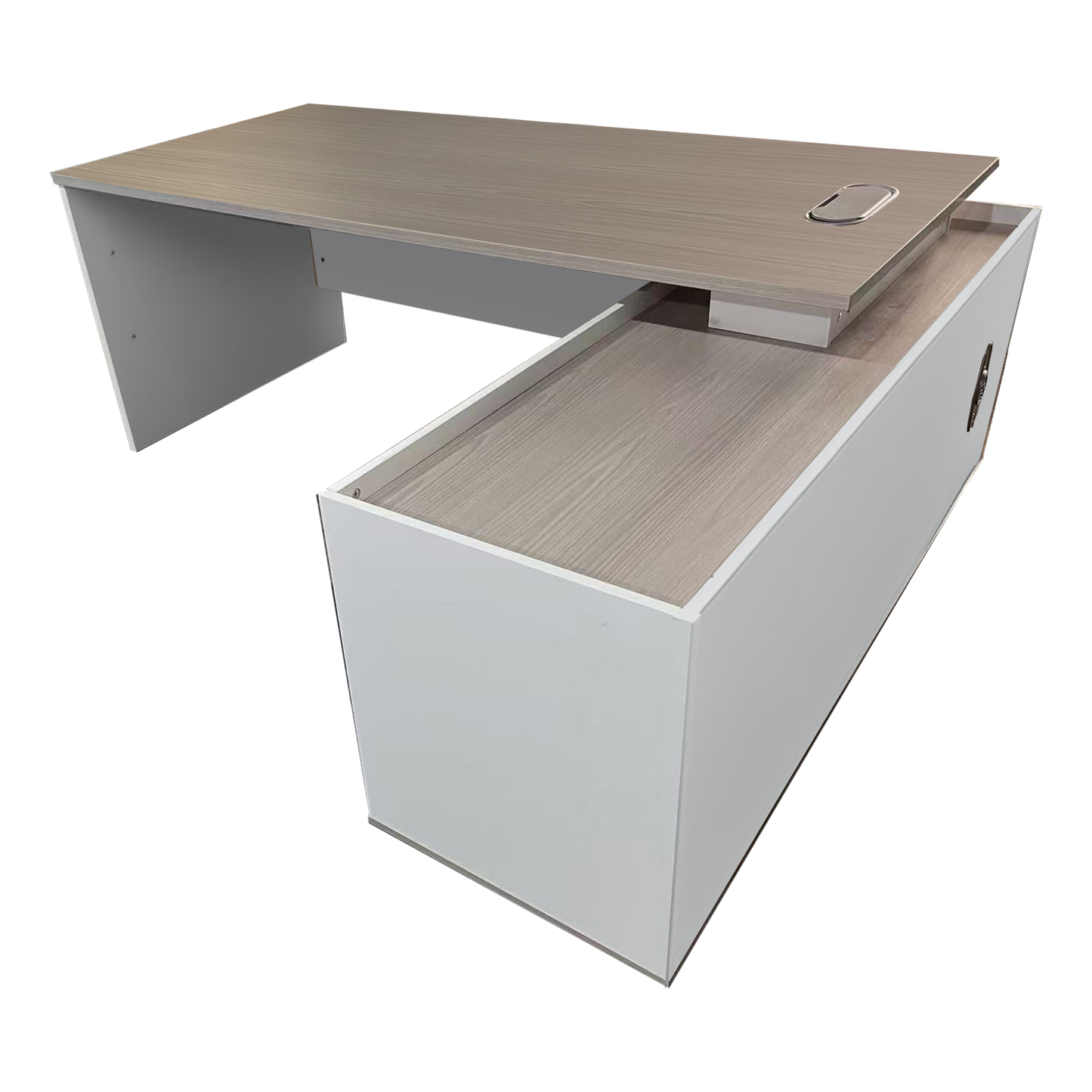 Professional reversible work corner desk Armadi sonoma-white 200x90x75cm