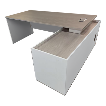 Professional reversible work corner desk Armadi sonoma-white 200x90x75cm