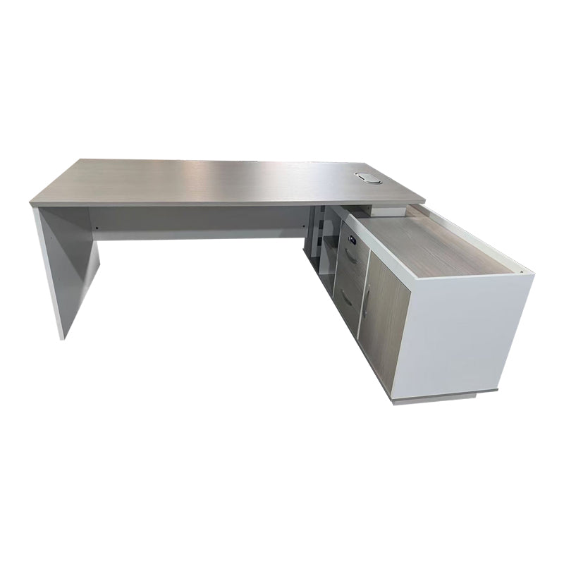 Professional reversible work corner desk Armadi sonoma-white 200x90x75cm