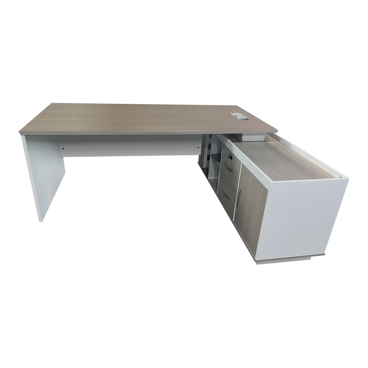 Professional reversible work corner desk Armadi sonoma-white 200x90x75cm