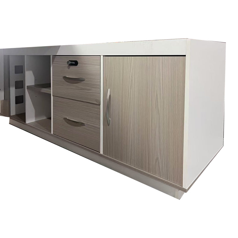 Professional reversible work corner desk Armadi sonoma-white 200x90x75cm