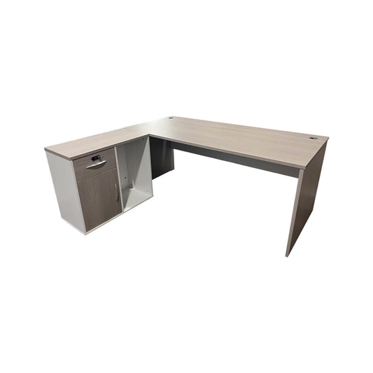 Professional work corner desk Armadi pakoworld grey-white 140x70x75cm