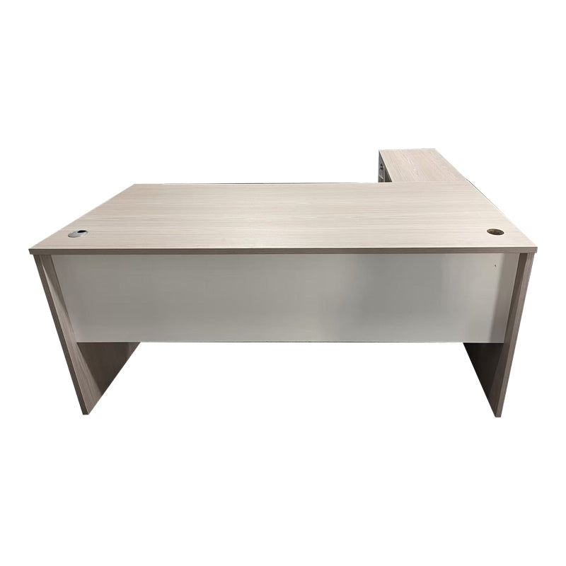 Professional work corner desk Armadi pakoworld in grey-white 180x80x75cm