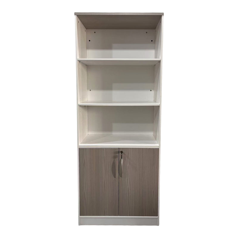 Office bookcase Armadi pakoworld in grey-white color 80x40x200cm