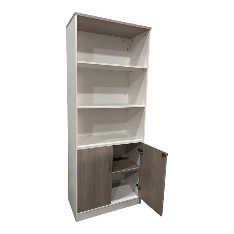 Office bookcase Armadi pakoworld in grey-white color 80x40x200cm