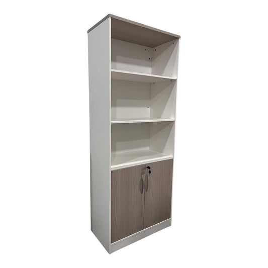 Office bookcase Armadi pakoworld in grey-white color 80x40x200cm