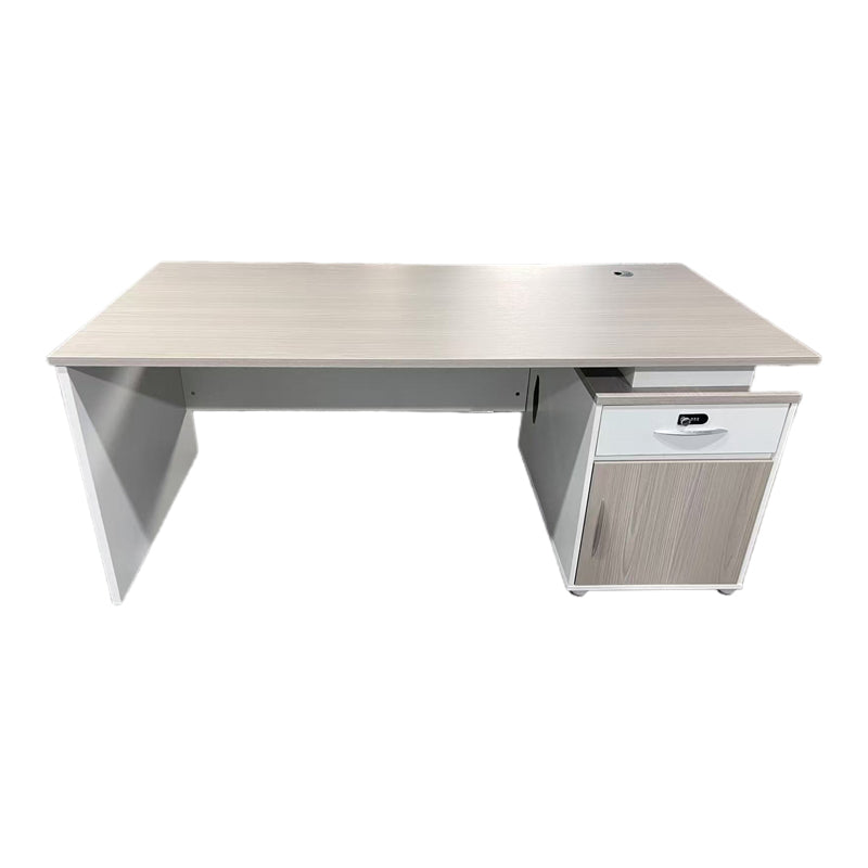 Work desk Armadi with cabinet pakoworld in grey-white 180x80x75cm
