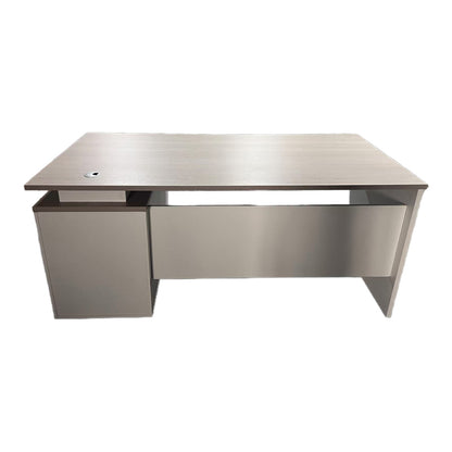 Work desk Armadi with cabinet pakoworld in grey-white 180x80x75cm