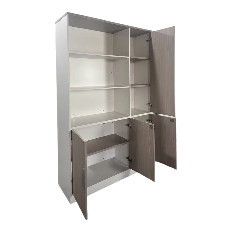 Office bookcase Armadi pakoworld in grey-white color 120x40x200cm