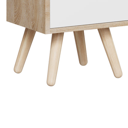 Selma bedside table in sonoma-white shade 29.7x29.7x45cm
