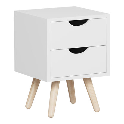 Selma bedside table in white shade 29.7x29.7x45cm