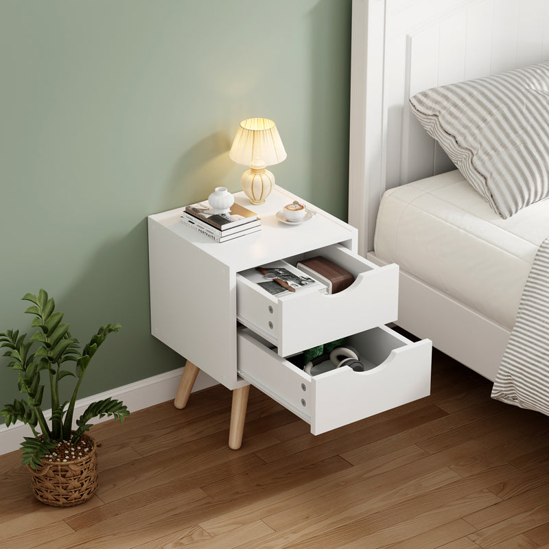 Selma bedside table in white shade 29.7x29.7x45cm